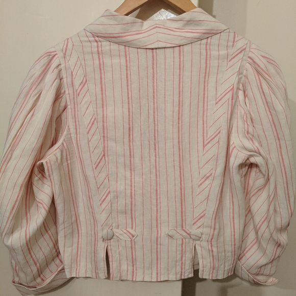 NWT Love Sam cropped blazer linen M - Picture 2 of 4